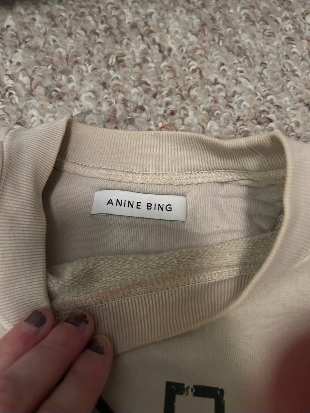 Anine Bing Muse Tiger Sweatshirt - AS IS - size small - Picture 2 of 11